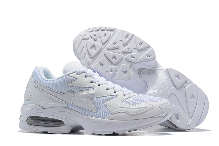 Nike Air Max 2 All White Shoes - Click Image to Close